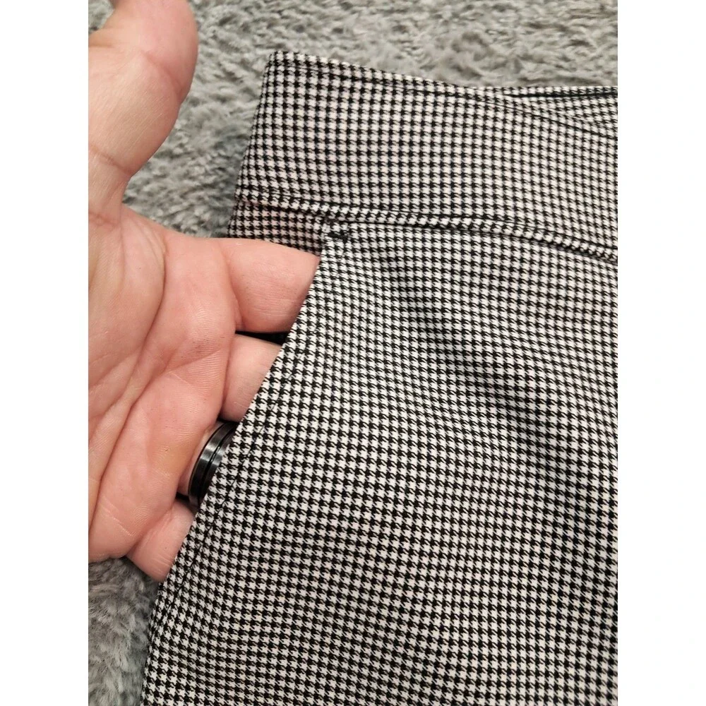 New Rafaella Capri Pants Womens 6 Pull On Elastic Comfort Waist Stretch Checked